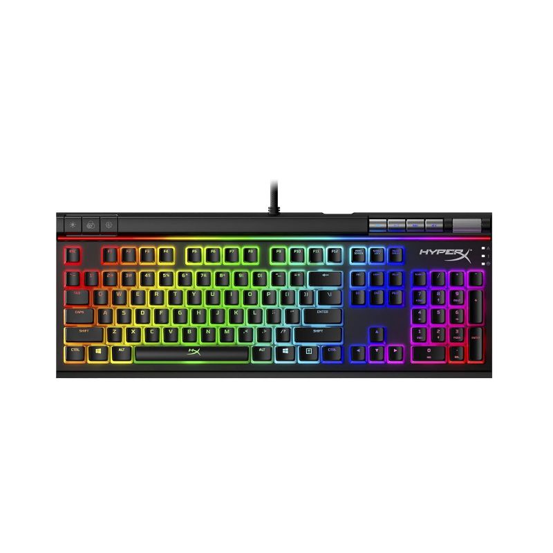 Photo 1 of HyperX Alloy Elite 2 – Mechanical Gaming Keyboard, Software-Controlled Light & Macro Customization, ABS Pudding Keycaps, Media Controls, RGB LED Backlit, Linear Switch, HyperX Red,Black
