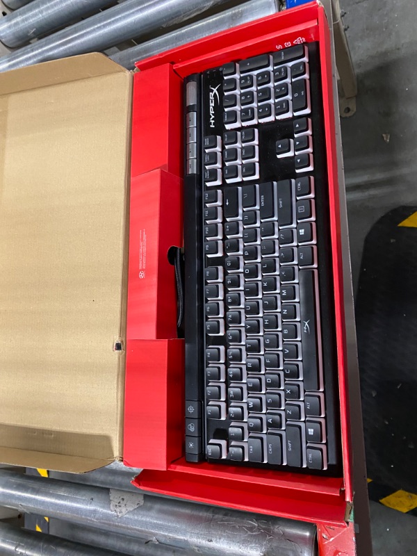 Photo 3 of HyperX Alloy Elite 2 – Mechanical Gaming Keyboard, Software-Controlled Light & Macro Customization, ABS Pudding Keycaps, Media Controls, RGB LED Backlit, Linear Switch, HyperX Red,Black
