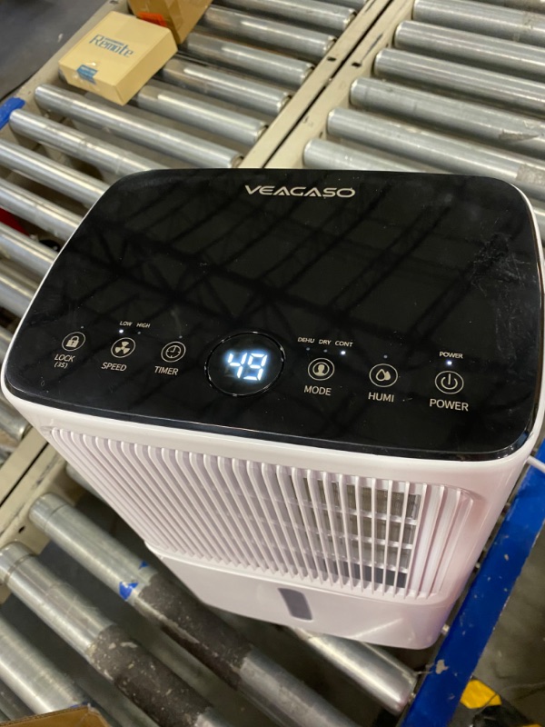 Photo 5 of 30 Pint Dehumidifiers for Home with Drain Hose, VEAGASO 2,500 Sq.Ft Dehumidifier for Basement, Large Room, Bathroom, Three Operation Modes, Intelligent Humidity Control, Dry Clothes, 24HR Timer