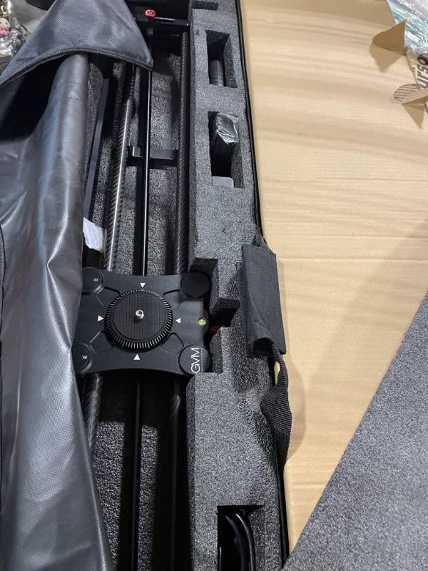 Photo 1 of GVM Motorized Camera Slider, 31" Carbon Fiber Dolly Rail Camera Slider with Time-Lapse Photography, Tracking Shooting and 120 Degree Panoramic Shooting for Most Cameras, with Remote Controller
