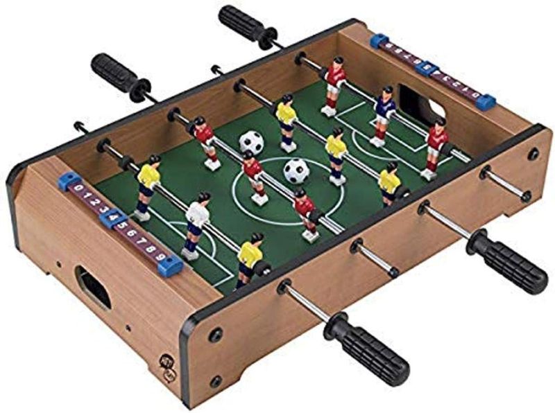 Photo 1 of Foosball Table - 20-Inch Mini Soccer/Football Table Game for Arcade, Game Room, and Mancave - Set Includes Two Balls and Score Keeper by Hey Play
