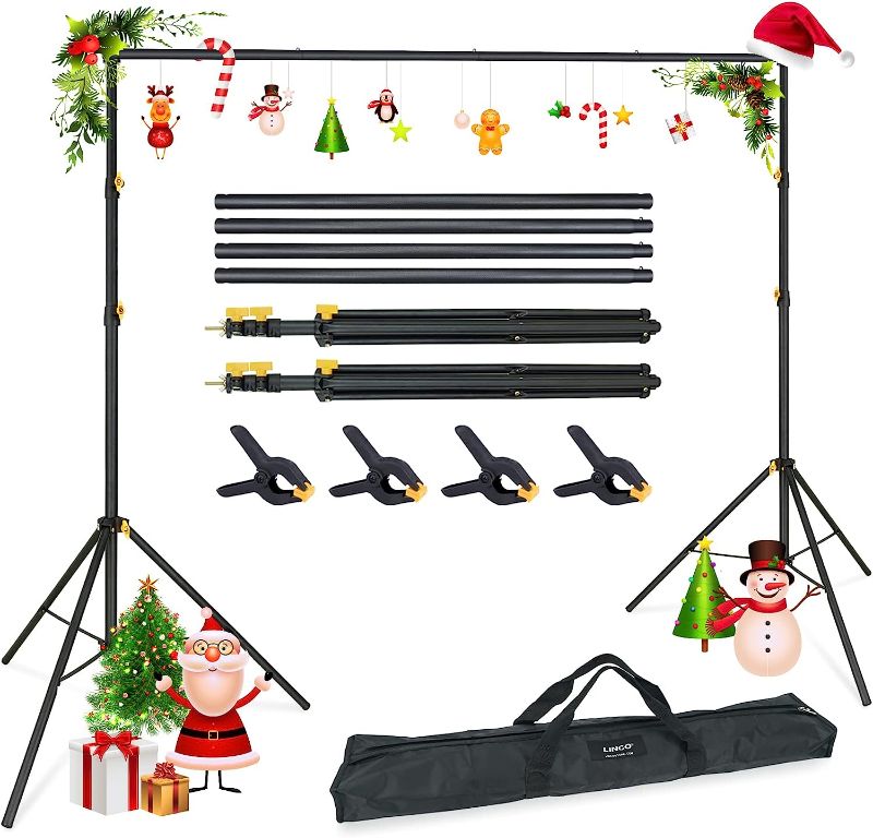 Photo 1 of ***SEE NOTES***
Backdrop Support Stand Kit 10x6.5ft Adjustable Photography Studio Photo Background Support System with Carrying Bag