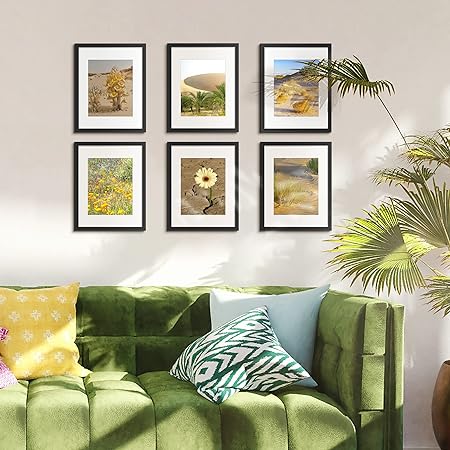 Photo 1 of  Display Pictures 8x10 with Mat or 11x14 Without Mat, Wall Gallery Photo Frames, Black