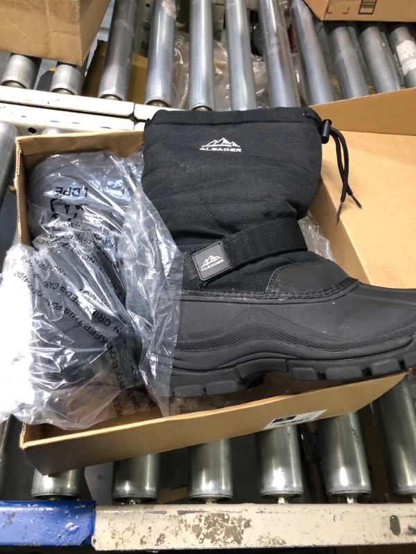 Photo 1 of ALEADER Men's Insulated Waterproof Winter Snow Boots 7 Black/Buckle