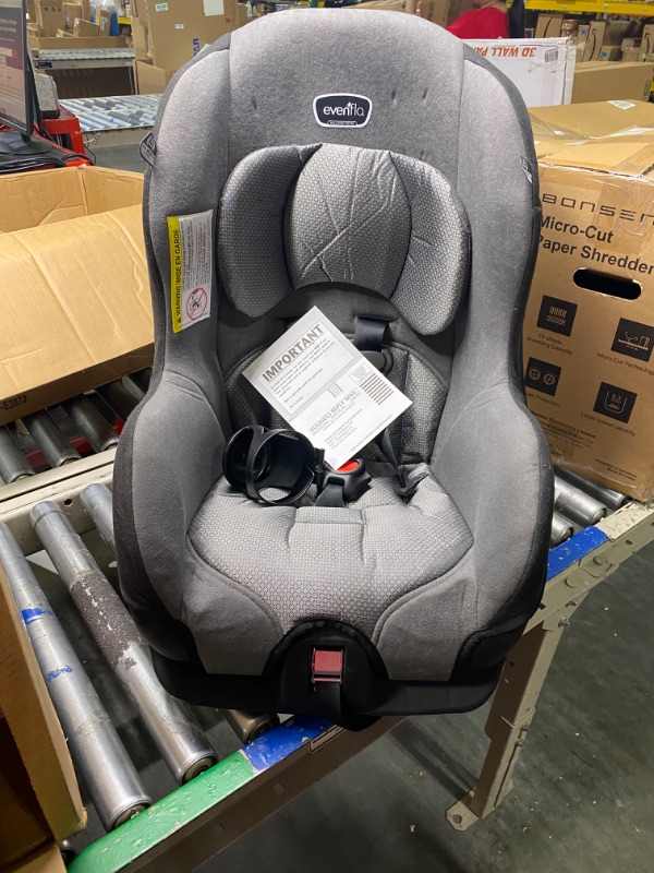 Photo 3 of Evenflo Tribute LX Harness Convertible Car Seat, Solid Print Gray