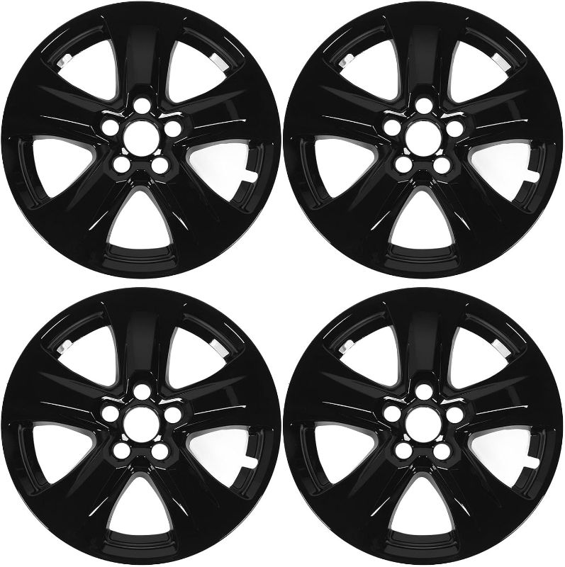 Photo 1 of 4Pcs Wheel Hub Cap Kit for Rav4, Glossy Black Wheel Skins Hubcap Replacement for Rav4 XLE LE 2019 to 2023
