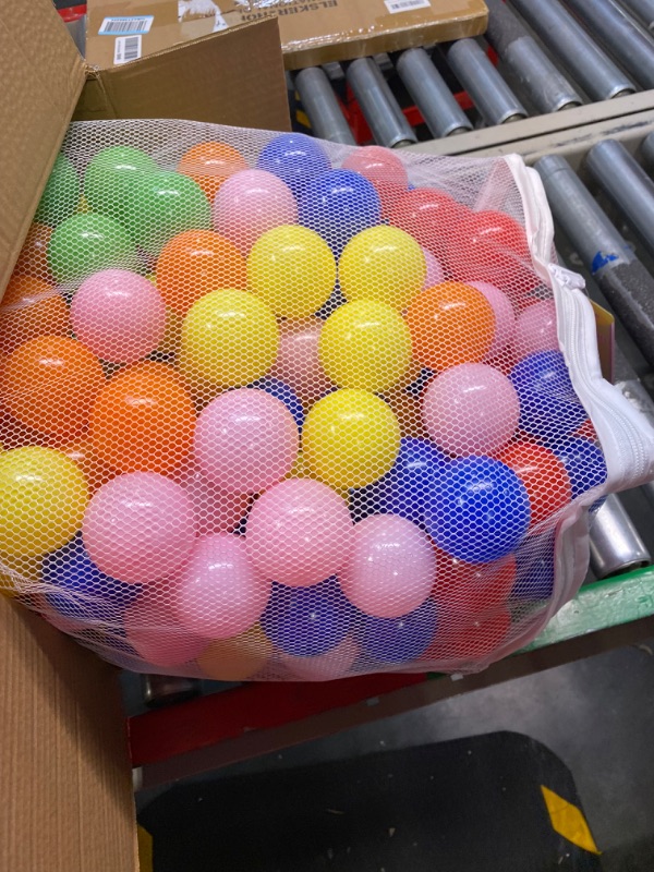 Photo 1 of Click N' Play Plastic Balls for Ball Pit, Phthalate & BPA Free, Crush Proof Play Balls for Ball Pit, Pit Balls in Assorted Colors in Reusable and Durable Storage Mesh Bag with Zipper | 200, 
