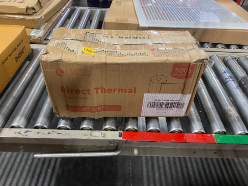 Photo 1 of L LIKED 20 Rolls Directr 4"x6"Thermal Shipping Labels Perforated Compatible with Rollo,Zebra&More Thermal Printer-250 Labels/Roll,5000 Labels 5000 Labels 20 Rolls