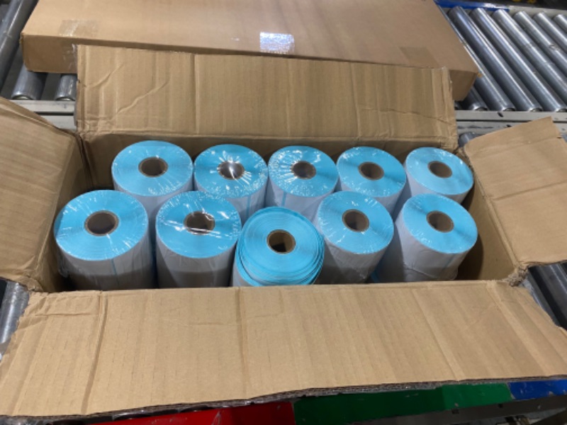 Photo 3 of L LIKED 20 Rolls Directr 4"x6"Thermal Shipping Labels Perforated Compatible with Rollo,Zebra&More Thermal Printer-250 Labels/Roll,5000 Labels 5000 Labels 20 Rolls