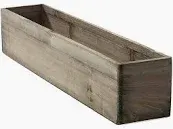 Photo 1 of  Rectangular Rustic Wood Planter with Plastic Liner ** not exact photo** 