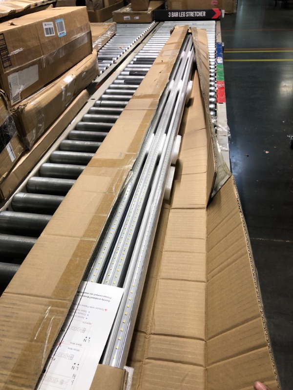 Photo 1 of ELEKICO 8FT LED Bulbs, 5000K 75W 9500LM 8FT Led Shop Light Bulbs, FA8 Single Pin Base V Shaped Clear Cover 8 Foot Led Bulbs, T8 T10 T12 Led Tube Lights Replacement, Pack of 10