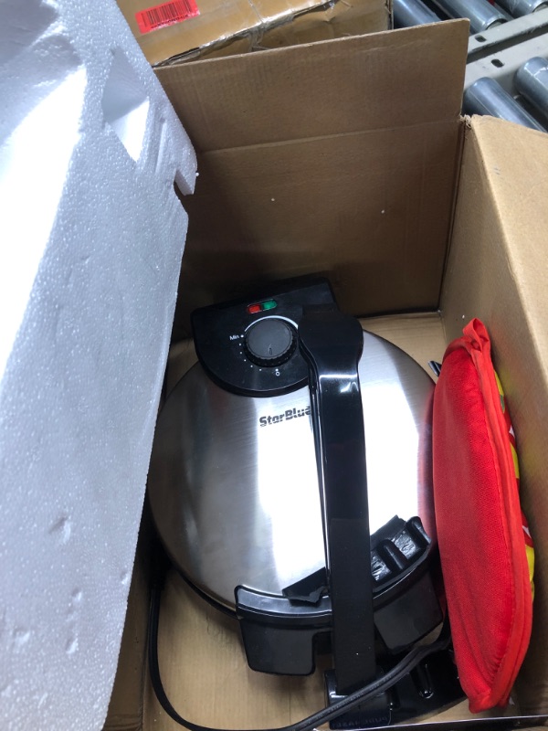 Photo 1 of 10inch Roti Maker by StarBlue with FREE Roti Warmer - The automatic Stainless Steel Non-Stick Electric machine to make Indian style Chapati, Tortilla, Roti AC 110V 50/60Hz 1200W SB-SW2093