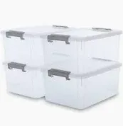 Photo 1 of  Plastic Storage Bins with Latching Lids ** not exct photo, 3 pack ** 