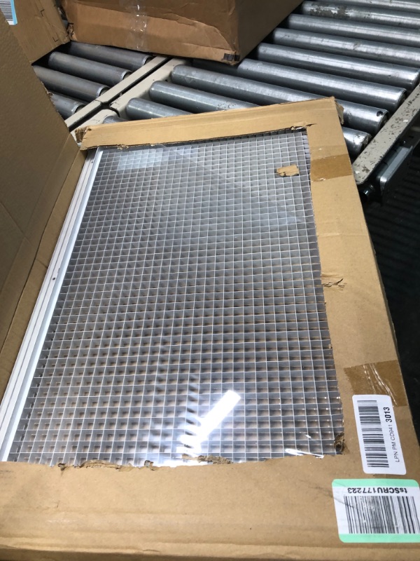 Photo 3 of 16" x 26" or 26" x 16" Cube Core Eggcrate Return Air Grille - Aluminum Rust Proof - HVAC Vent Duct Cover - White [Outer Dimensions: 18.75] 16 x 26 Return Grille