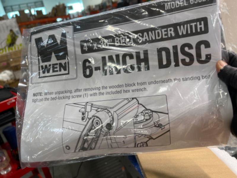 Photo 7 of **THIS ITEM DOES NOT WORK-- SOLD FOR PARTS ONLY**  WEN 6502T 4.3-Amp 4 x 36 in. Belt and 6 in. Disc Sander with Cast Iron Base 6-inch Disc w/ Cast Iron Base