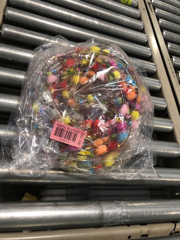 Photo 1 of *** NOT FUNCTIONAL*** SELLING AS PARTS****36Pcs LED Flower Crowns Headbands - Halloween Light Up Headband for Women, Garlands Glowing Floral Wreath Crowns for Wedding Beach Party Birthday Cosplay Christmas Mardi Gras LED-20pcs paper flowers style
