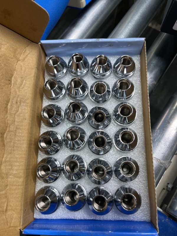 Photo 1 of 14x1.5 mm Lug Nuts Comptible with 2015- 2021 F150, Set of 24, 13/16 Hex 2.12 Inch OEM Factory Style Large Acorn Seat Lug Nuts Factory Wheels N009
