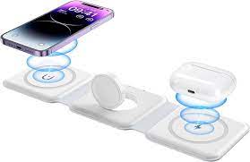 Photo 1 of 
3 in 1 Foldable Magnetic Wireless Charger Dock Travel Charging Pad for iPhone 15 1
