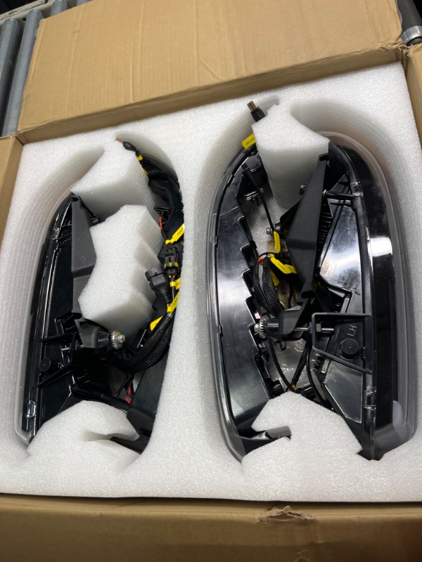 Photo 1 of RAMJET4X4 LED Headlights Assembly with Bulbs Compatible with 1999-2002 Chevy Silverado 2000-2006 Chevrolet Suburban Tahoe Bumper Headlamps Replacement DRL Turn Signal Hi/Low Beam