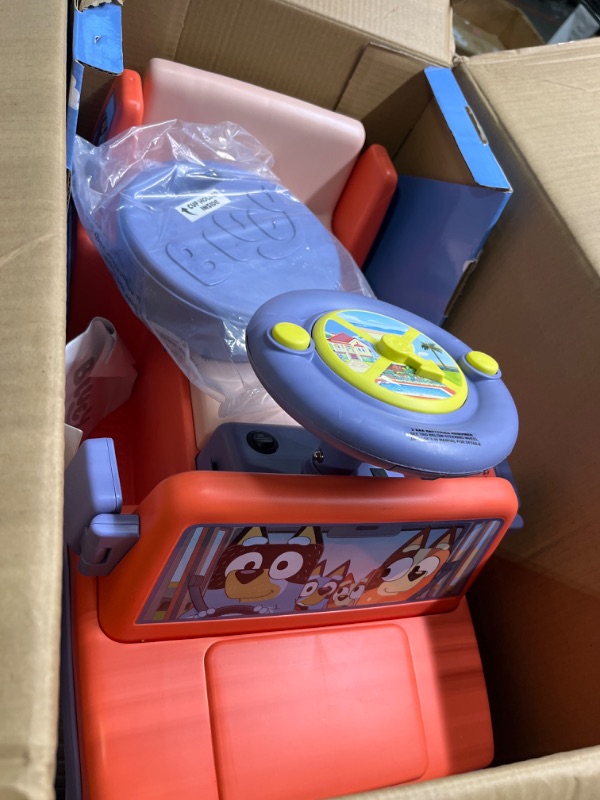 Photo 1 of Bluey 6V Ride On Car for Toddlers - Interactive Electric Car for Kids with Sound Effects & Music, Riding Toy for Boys & Girls, Includes 6V Rechargeable Battery & Charger
