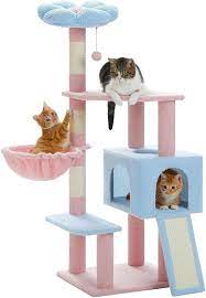 Photo 1 of 
MUTTROS Flower Cat Tree 47.2" Multi-. Top Perch, Ramp, Fluffy Ball, Green
