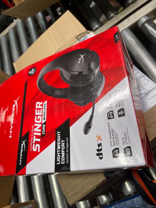 Photo 1 of HyperX Cloud Stinger Core – Wireless Lightweight Gaming Headset, DTS Headphone:X spatial audio, Noise Cancelling Microphone, For PC, Black Black Wireless Stinger Core