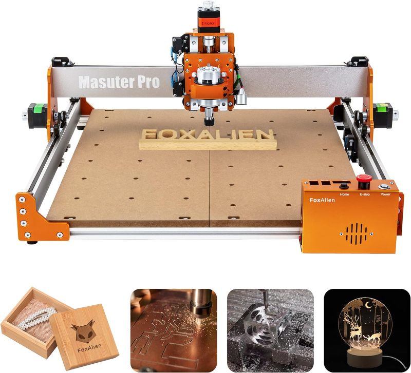 Photo 1 of FoxAlien Masuter Pro CNC Router Machine, Upgraded 3-Axis Engraving All-Metal Milling Machine for Wood Acrylic MDF Nylon Carving Cutting
