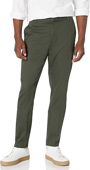 Photo 1 of Amazon Essentials Men's Slim-Fit Wrinkle-Resistant Flat-Front Stretch Chino Pant (30w x 28 l)