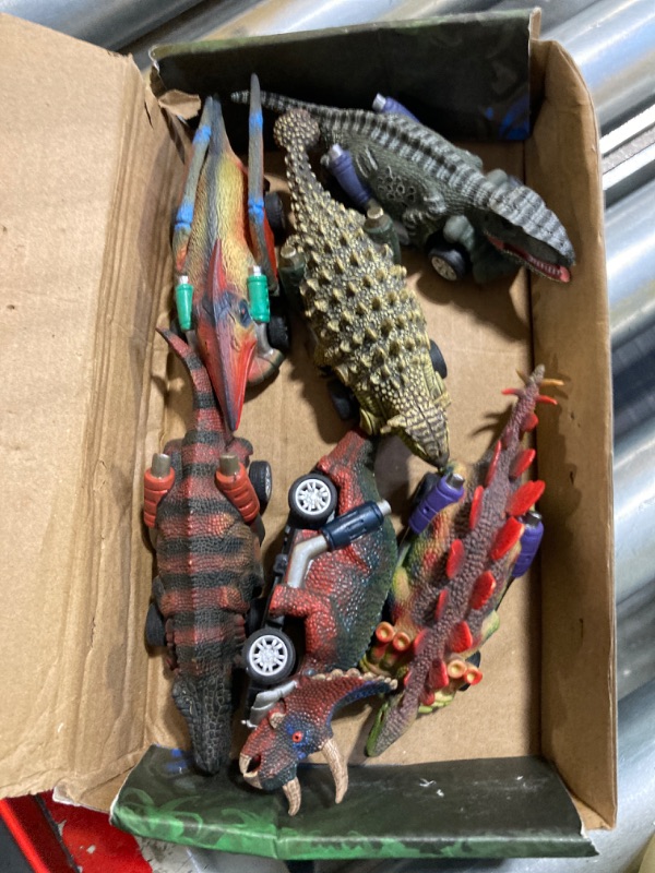Photo 1 of DINOBROS Dinosaur Toy Pull Back Cars, 6 Pack Dino Toys for 3 Year Old Boys and Toddlers, Boy Toys Age 3,4,5 and Up, Pull Back Toy Cars, Dinosaur Games with T-Rex