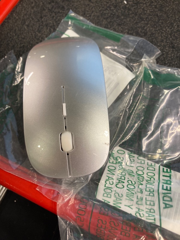 Photo 2 of Bluetooth Rechargeable Mouse for MacBook Pro, MacBook Air, Notebook, PC, Laptop - Silver