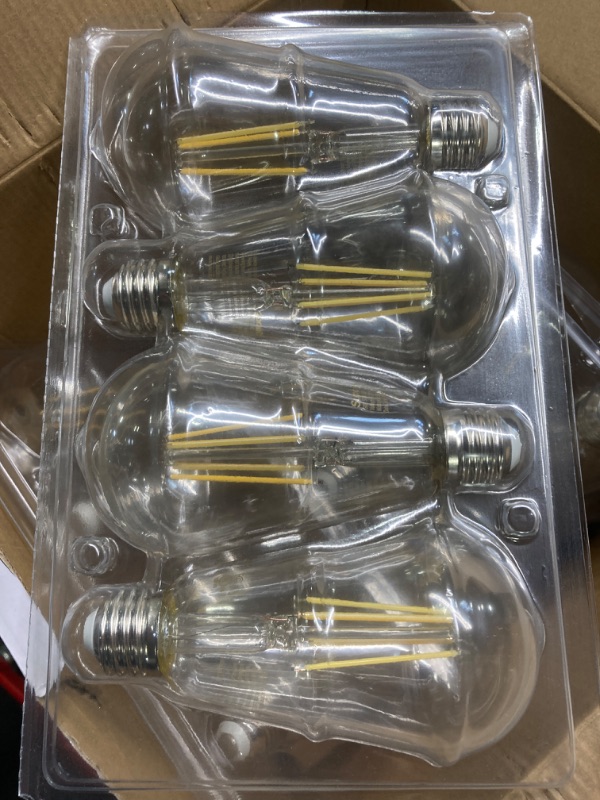 Photo 3 of Sunco 32 Pack Vintage LED Edison Bulbs 60W Equivalent 8.5W 800LM Dimmable ST64 Filament 4000K Cool White E26 Medium Base Light Bulbs High Brightness Clear Glass Waterproof UL Energy Star 4000k Cool White 32 Count (Pack of 1)