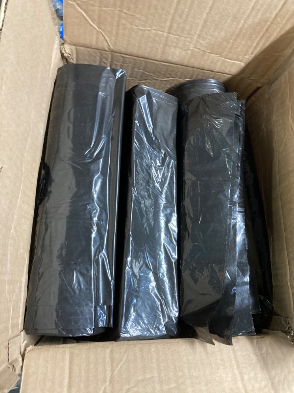 Photo 4 of 5 Gallon Trash Bags, Black Waste Bin Liners for Home, Office (150 Counts/6 Rolls)
