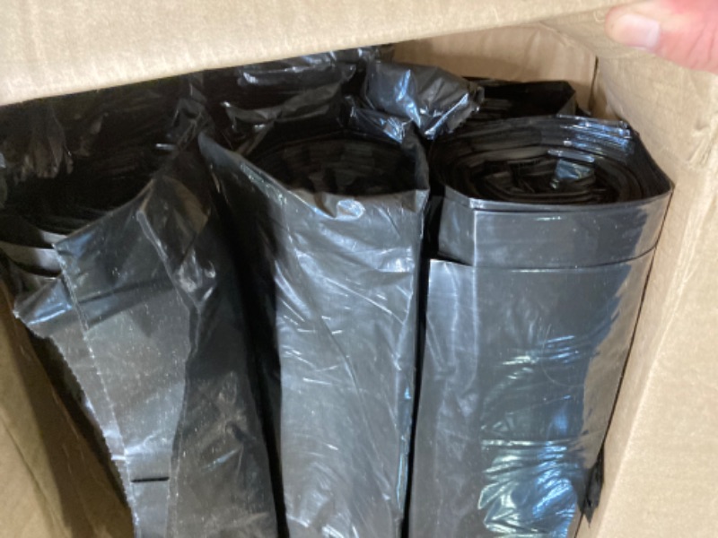 Photo 3 of 5 Gallon Trash Bags, Black Waste Bin Liners for Home, Office (150 Counts/6 Rolls)
