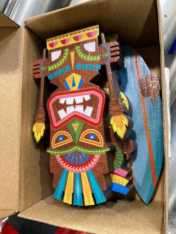 Photo 1 of 3 Pcs Tiki Bar Table Sign Decorations Centerpieces Luau Decor Hawaiian Aloha Party Wooden Sign Summer Tropical Colorful Farmhouse Table Sign for Housewarming Welcome Party (5.11 Inch (Pack of 3))