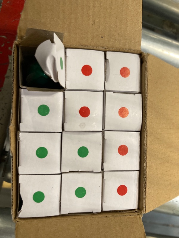 Photo 3 of 12 Pack C7 Red Light Bulb Green Light Bulb Ceramic Incandescent 7 Watt E12 Base C7 Night Light Colored Bulb Candelabra Based Red Bulb Green Bulb Christmas Bulb Red Green