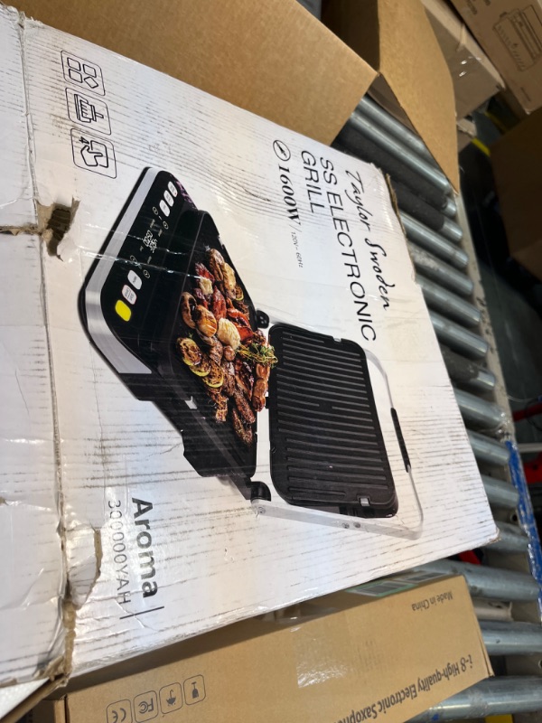 Photo 4 of 10 in 1 Panini Press Sandwich Maker, Taylor Swoden 1600W Electric Indoor Grill with Non-Stick Double Sided Plates, LED Touch Screen, Independent Temperature Control, Opens 180 Degrees, Stainless Steel