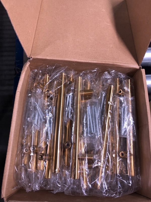 Photo 1 of Haliwu 30 Pack Gold Cabinet Pulls,4 Inch Hole Center Brushed Brass Cabinet Pulls Stainless Steel Pulls for Cabinets Dresser Drawer Handles Gold
