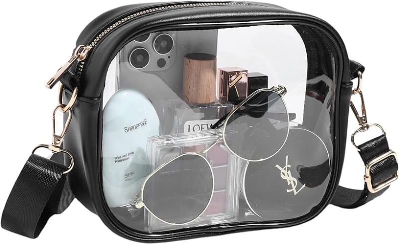 Photo 1 of Clear Bag for Stadium Events, Clear Crossbody Purse for Women and Men, Transparent Bag for Concerts Festivals Sports
