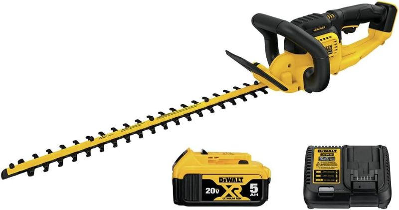 Photo 1 of DEWALT 20V MAX* Cordless Hedge Trimmer, 5.0 Ah, 22-Inch (DCHT820P1)