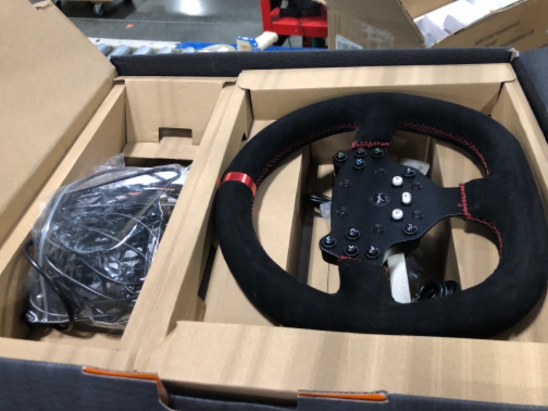 Photo 3 of PXN V10 Force Feedback Gaming Racing Wheel with Magnetic Pedals and Shifter, 270/900 Degree, Dual Paddles and Detachable Design Steering Wheel for PC, PS4, Xbox One, Xbox Series X|S  ***USED*** Does not stay connected and missing gear shifter**** 
