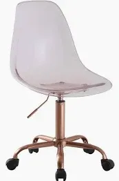 Photo 1 of  Rolling Desk Chair, Pink with Rose Gold,