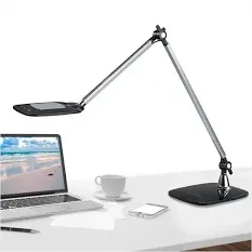 Photo 1 of OTUS Led Desk Lamp Gesture Control, Tall Architect Desk Lamps for Home Office, Desk Light with Adjustable Swing Arm & Clamp, Table lamp for Study, Reading, Dimmable Brightness, 3 Lighting Color Modes Multicolor