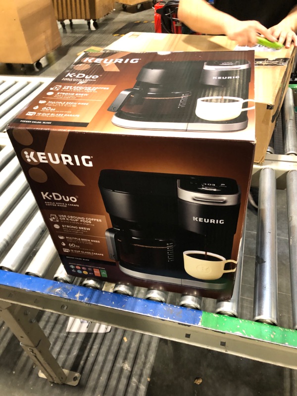 Photo 1 of **PARTS ONLY**  Keurig K-Duo Coffee Maker, Single Serve and 12-Cup Carafe Drip Coffee Brewer, Compatible with K-Cup Pods and Ground Coffee, Black