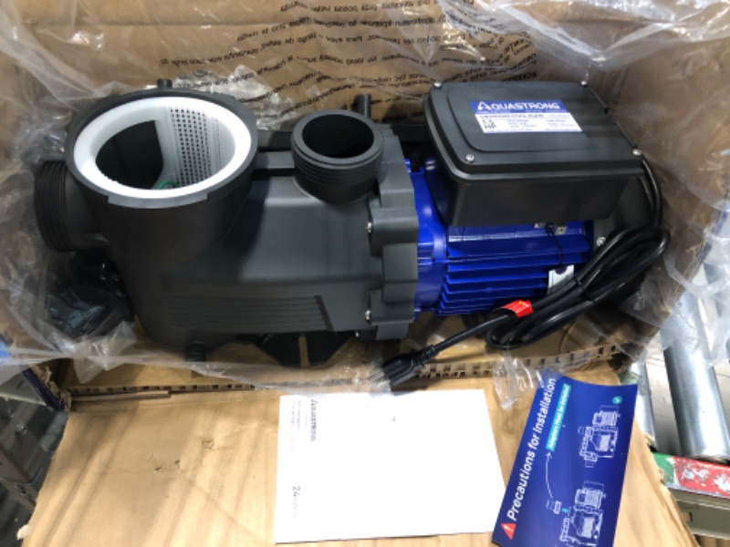 Photo 1 of 1.5 HP In/Above Ground Swimming Pool Pump, 110V/220V Dual Voltage 6480GPH Single Speed Pool Water Pumps lnground Above Ground with Filter Basket