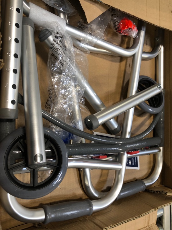 Photo 1 of Drive Medical 10210-1 Deluxe 2-Button Folding Walker with Wheels