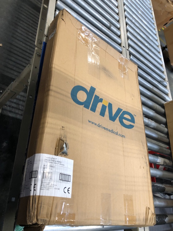 Photo 1 of Drive Medical 10210-1 Deluxe 2-Button Folding Walker with Wheels