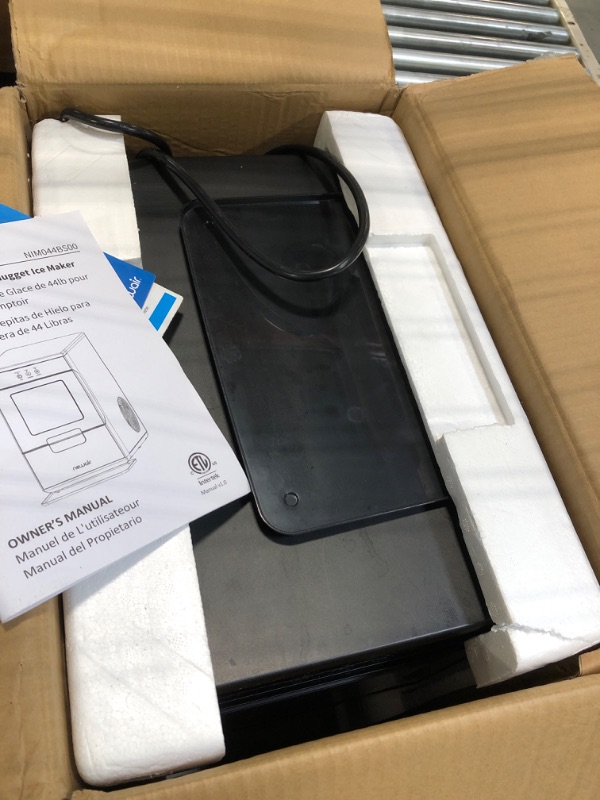 Photo 1 of 44 lbs. Portable Nugget Ice Maker in Black