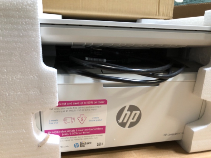 Photo 4 of HP LaserJet MFP M140w Wireless Black and White All-in-One Printer (7MD72F), White New Version: M140w