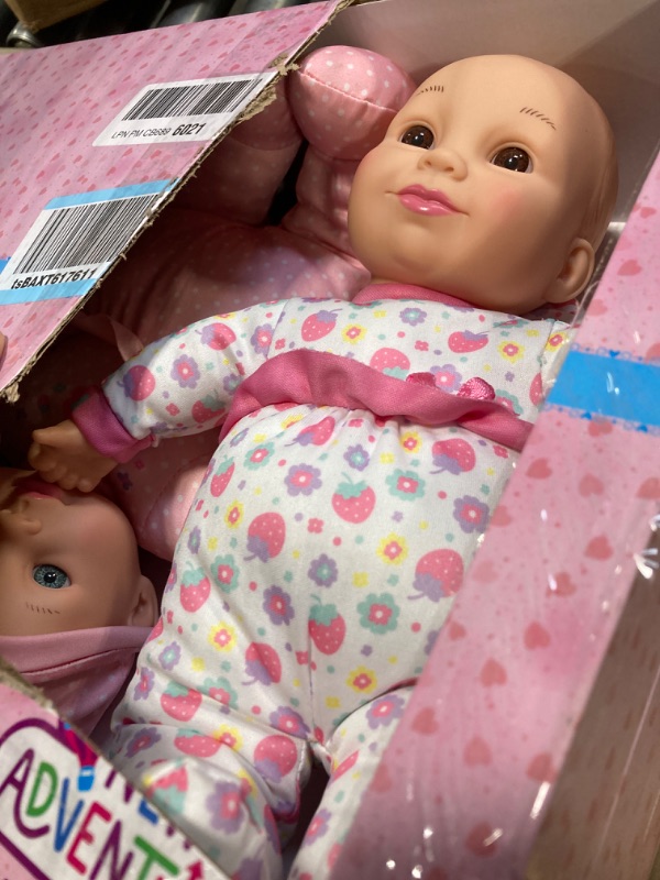 Photo 3 of New Adventures Cuddle Kids 14" Lovable Talking Triplets Dolls - Each Doll Says 12 Phrases, Includes Large Blanket & 3 Bottles, Kids Pretend Play Ages 2+