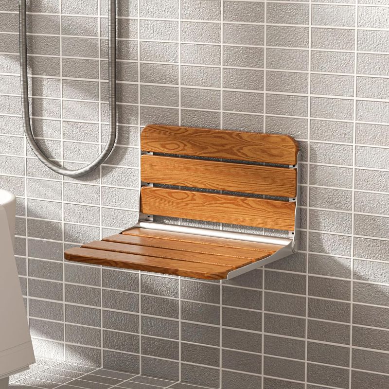 Photo 1 of 2.7 2.7 out of 5 stars 3
Folding Shower Seat Wall Mounted Shower Bench Home Care Shower Bench Teak Fold Down Shower Seat Bathroom Fold Up Shower Chair for Bathroom Inside Shower Home Care,Load 440lb,16.5×13.5 inches